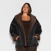 Women's Shawl Collar Shearling Coat - Wild Fable™ - 2 of 3