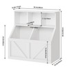 Homhougo Kids Toy Storage Organizer, Kids Bookshelf and Toy Storage, Toddlers Bookshelf Toy Organizer White - 2 of 4