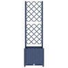 vidaXL Garden Planter with Trellis - Dark Gray, Polypropylene, 15.7"x15.7"x53.5" for Balcony, Terrace, and Garden - 4 of 4