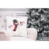 C&F Home Snowman Cardinal Embroidered Christmas Throw Pillow, 18" x 18" - 2 of 4