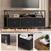 TV Stand Dresser with Storage, TV Console for Living Room, 3-Drawer Entertainment Center with Open Shelf, Fabric Drawer TV Cabinet - 4 of 4