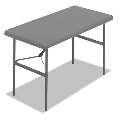 Iceberg IndestrucTables Too 1200 Series Resin Folding Table 48w x 24d x 29h Charcoal 65207