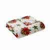 Kate Aurora Holiday Living Christmas Poinsettia Ultra Soft Accent Throw Blanket - 50 in. W x 60 in. L - 3 of 4