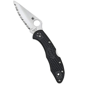 Spyderco Delica 4 Lightweight Folding Pocket Knife with 2.9" V-10 Steel Blade | Get Extreme Cutting Performance with the SpyderEdge and FRN Handle - 1 of 4