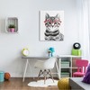 Stupell Industries Black White Monochrome Cat Red Glasses Design Canvas Wall Art - 2 of 4