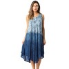 Riviera Sun Women's Ombre Tie-Dye Summer Dress with Hand-Painted Floral Design  Casual and Stylish Beachwear - 3 of 3