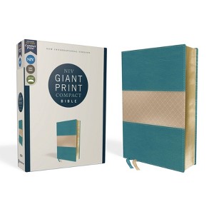 Niv, Giant Print Compact Bible, Leathersoft, Teal, Red Letter Edition, Comfort Print - Large Print by  Zondervan (Leather Bound) - 1 of 1