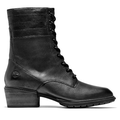 timberland leather boots black