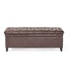 CAVINAS Storage Ottoman Bench, Upholstered Velvet Fabric Storage Ottoman, Assembled, Suitable for living room, Entryway and Family Room - 4 of 4