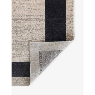 Charcoal Geometric Wool-Feel 7'9" x 9'10" Area Rug