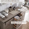 SinCiDo Farmhouse 60"Dressing Table with Sliding Barn Door and 4 Drawers,Drawer Cabinet Living Room,Bedroom,Coffee Bar - 3 of 4