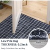 Modern Plaid Rug, Washable Soft Low-Pile Non-Slip Stain-Resistant Area Carpet for Bedroom, Living Room, Dining Room, Nursery - 4 of 4