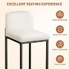 Modern Bar Stools Set of 2/4/6, Upholstered Counter Height 24.8" Bar Stools, Faux Leather Counter Stools Bar Chairs with Back for Kitchen Island - 2 of 4