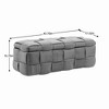 CAVINAS Storage Bench for Bedroom,Velvet Storage Ottoman Bench with Safety Hinge for Living Room,Bedroom,Beige/Black/Green/Orange/Dark Gray - 3 of 4