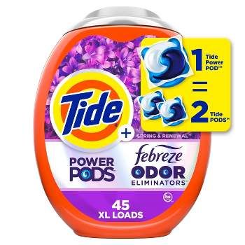 Tide Spring and Renewal Power Pods HE Compatible Febreze Odor Eliminator Laundry Detergent
