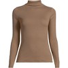 Lands' End Women's Drapey Rib Skimming Long Sleeve Mock Neck - 3 of 3