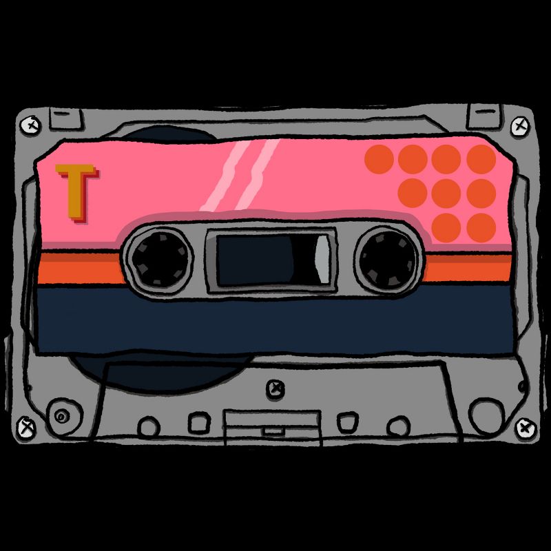 Junior's Design By Humans Music cassette. By Danomore T-Shirt, 2 of 3