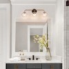 LNC Cllenqy Matte Gold Modern/Contemporary Vanity  Lights,Clear Glass/Opal Glass, 1 Light/ 3 Light - 4 of 4