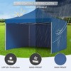10 x 10 Pop Up Canopy Tent, Heavy Duty Outdoor Canopy with 3 Removable Sidewalls Wheeled Carry Bag, Stakes and Nails - 4 of 4