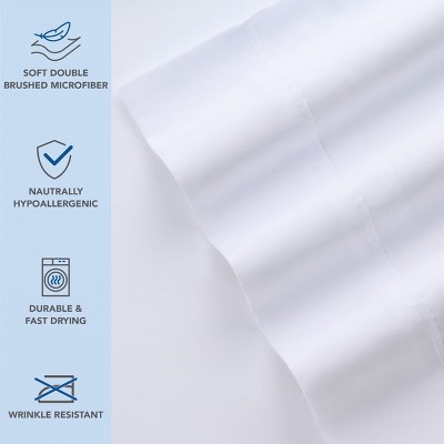 White Hypoallergenic Microfiber Queen Pillowcases - Pack of 12