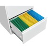 3 Drawers Lateral File Cabinet with Lock, Metal Lockable Drawer File Cabinet Under Desk Legal/Letter/F4/A4 - 3 of 4