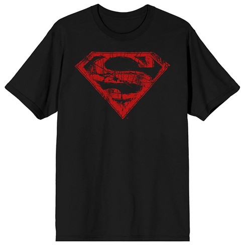 Mens Graphic Red Book : Superman Dc Comic Target Logo Tee-4xl Black