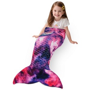 Catalonia Mermaid Tail Blanket for Toddlers Girls, Super Soft Plush Flannel Mermaid Sleeping Bag, Unicorn Pattern, Gift for Girls - 1 of 4