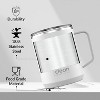 Clean bottle | Pristine Sips Insulated Stainless Steel Coffee Mug | Ceramic Inner Coating | No Metal Taste | Mug Perfect Brew | White - 3 of 4