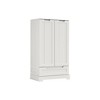 LunaLulinlk 41" H Pantry Cabinet with 2 Doors and 1 Drawer, Solid and Sturdy, Storage Cabinet for Entryway, Kitchen - White - 4 of 4