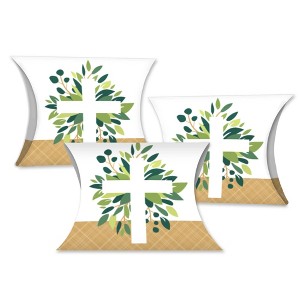 Big Dot of Happiness Elegant Cross - Favor Gift Boxes - Religious Party Petite Pillow Boxes - Set of 20 - 1 of 4