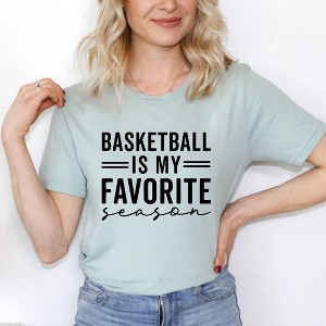 Simply Sage Market Women's Basketball Is My Favorite Season Short Sleeve Graphic Tee - 1 of 4