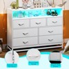 Whizmax 7 Drawers Dresser for Bedroom, Modern Drawers Dresser with Charging Station and LED Lights Design for Living Room, Hallway - 4 of 4