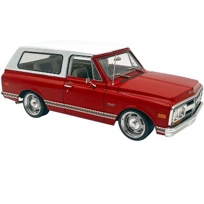 1970 GMC Jimmy Red Metallic with White Top "Slammed Custom" Limited Edition to 402 pieces 1/18 Diecast Model Car by ACME