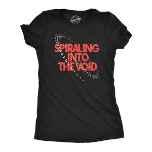 Womens Spiraling Into The Void T Shirt Funny Depressed Darkness Joke Tee For Ladies - Crazy Dog Women's T Shirt - 1 of 4