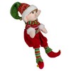 Northlight 15" Red and Green Plush Jingle Bell Boy Elf Christmas Figure - 3 of 4