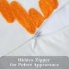 2 Pieces Embroidered Decorative Throw Pillow Covers with Chevron Design - 2 of 4