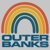 Juniors Womens Outer Banks Rainbow Logo T-Shirt - 2 of 4
