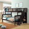TiramisuBest Stairway Twin-Over-Full Bunk Bed with Storage and Guard Rail for Bedroom,Gray - 3 of 4