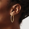 Black Bow Jewelry 2mm Twisted Oval Hoop Earrings in 10k Yellow Gold & Rhodium, 29mm - 4 of 4