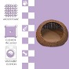 THE LICKER STORE Fiora 19.5" x 18" Modern Circular Faux Wicker Pet Bed with Machine-Washable Cushion - 3 of 4