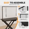 Akoasm 49.6 in. W Adjustable Height Pet Grooming Table with Leveling Casters, Non-Slip Table Top & Tool Storage Rack-Black - 4 of 4