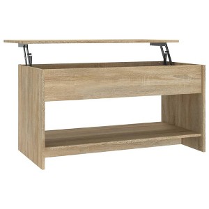 vidaXL Modern Coffee Table with Storage, Liftable Design, Engineered Wood, Sonoma Oak Finish, 40.2"x19.7"x20.7" - 1 of 4