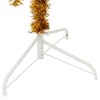 vidaXL Modern Gold Artificial Half Christmas Tree - 8 ft PVC Tree with Sturdy Steel Stand - Indoor Christmas Decor - Economical & Space-Saving - 4 of 4