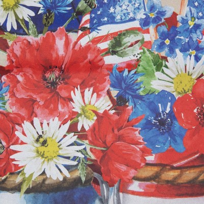 Patriotic Red White and Blue Polyester Outdoor House Flag