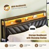 PAGED Queen Size Bed Frame Mid-Century Modern Bed with Stylish Slat-Back Design and Center Support Legs, Easy Assembly, Noise Free - 3 of 4