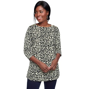 Jessica London Stretch Cotton Boatneck Tunic - 1 of 4