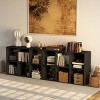 FURNIinspire Decorative Bookshelf 9 Cube Storage Organizer, Open Book Shelf Display Bookcase with Removable Back Panels, Black, 11.6"*35.9"*35.2" - 4 of 4