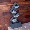 39" Resin Indoor/Outdoor Soothing 4-Tier Zen Fountain with LED Lights Gray - Alpine Corporation: Water Feature, Garden Decor - 2 of 4