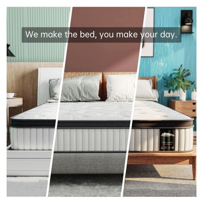 Serweet 12" Spring & Memory Foam Hybrid Mattress Heavier Coils For