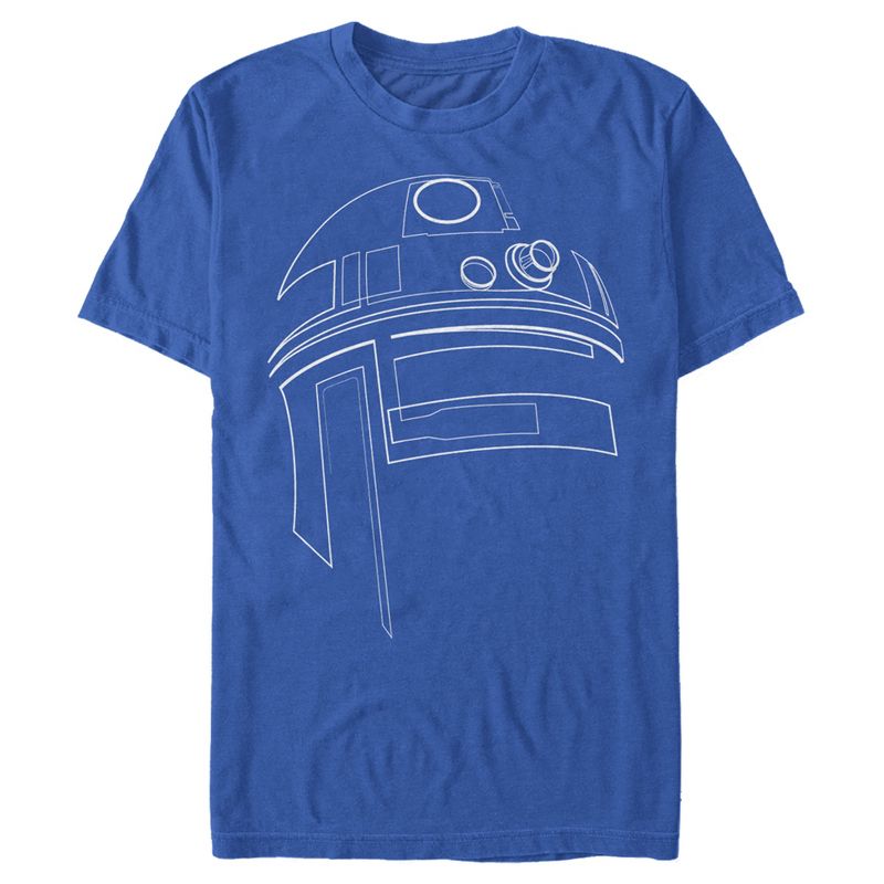 Men's Star Wars R2-D2 Outline T-Shirt, 1 of 5